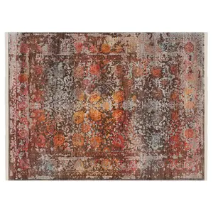 Винтажный персидский ковер с цветочным узором в рамке «Теодора» Safavieh, коричневый, 244x305 см