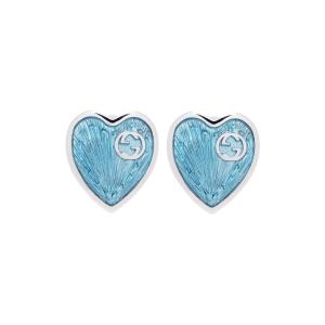 GUCCI Серьги-гвоздики из стерлингового серебра 925 пробы женские голубые