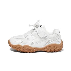 Нескользящие, противоударные и дышащие низкие детские кроссовки для повседневной носки Snoffy, белый