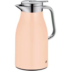 Кофейник термос SKYLINE, с вставкой из закаленного стекла и эргономичной ручкой, 1 л, 1 шт., 12 часов горячее & 24 часа холодное, поворотная крышка с удобной кнопкой Alfi, Pastel apricot mat