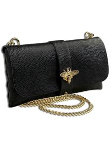 Наплечная сумка Toscanto Schultertasche, Clutch Leder schwarz ca. 23cm