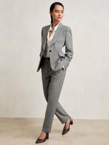 Бруклинские брюки с клетчатым принтом Reiss, Grey