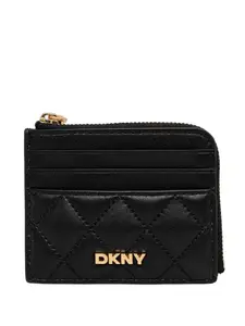 Стеганый кошелек с логотипом Dkny, черный