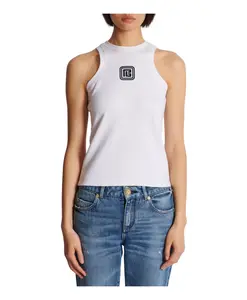 Ретро майка-топ Balmain, белый