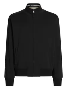 Куртка на молнии с нашивкой Dolce & Gabbana, черный
