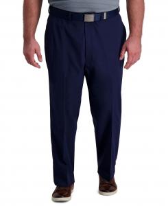 Брюки классического кроя big & tall cool right performance flex с плоским передом Haggar, синий