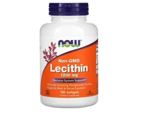 Лецитин NOW Foods 1200 мг, 100 мягких таблеток