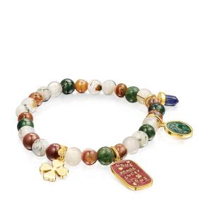 Браслет Tous Good Vibes Silver Vermeil With Agates, мультиколор