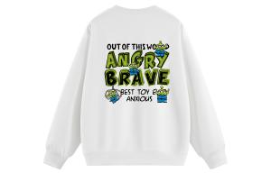 Толстовка унисекс с круглым вырезом, средней плотности Disney, белый fleece-lined