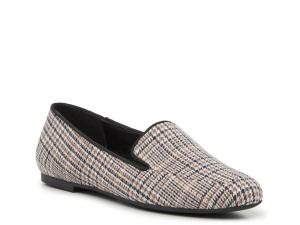 Балетки Kelly & Katie Teeni Loafer, Brown/White/Beige Houndstooth Print Fabric