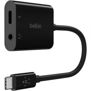 Belkin RockStar 3.5mm Audio and USB-C Charge Adapter NPA004BTBK
