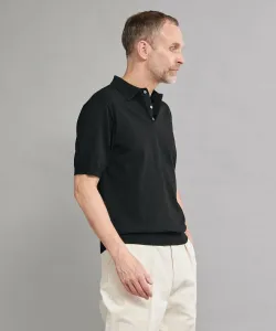 Поло SOVEREIGN из хлопкового трикотажа с высокой степенью скручивания United Arrows, цвет Black