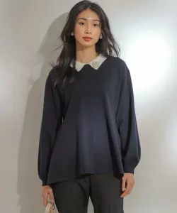 Пуловер-туника с воротником Suite, цвет Navy [075]