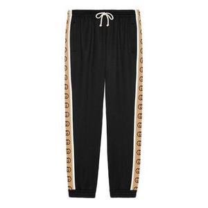 Брюки loose technical jersey jogging pant black Gucci, черный
