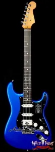 Fender American Ultra II Stratocaster HSS с накладкой из эбенового дерева, цвет Noble Blue, вес 7,90 фунтов