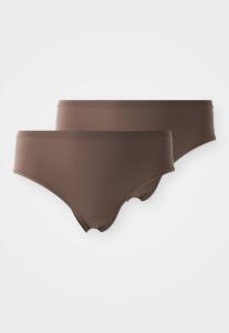 Брифы ONLY Carmakoma CARPEACHY SOFT CHEEKY 2 PACK, Seal Brown/Brown