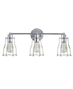 Металлическая настольная лампа Evelyn с тремя плафонами Jonathan Y, серебро