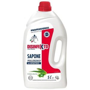 Дезинфекция SAPONE IPOALLERGENICO E ANTIBATTERICO Tè Verde и Aloe Vera - 5 литров