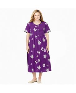 Платье большого размера с завышенной талией Woman Within, Radiant purple starfish