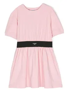 Платье с логотипом Dolce & Gabbana Kids, розовый