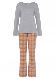 Пижама Vivance, серый/оранжевый