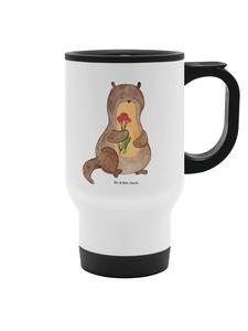 Термокружка To Go Otter Букет цветов без слов, белая Mr. & Mrs. Panda