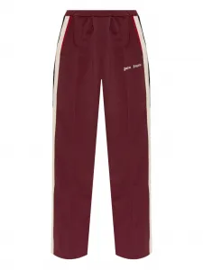 Классические спортивные брюки с логотипом и боковой полосой Palm Angels, красный