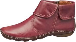 Женские винтажные ботинки Ctreela с плоской подошвой, поддержкой свода стопы и комфортной колодкой, из искусственной кожи, на осень и зиму, для прогулок на улице, Red