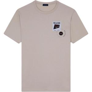 Футболка из хлопка с логотипом Paul & Shark, бежевая