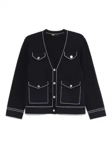 Кардиган с контрастной строчкой Maje, синий