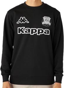 Мужская толстовка Kappa 245361 с логотипом в футбольном стиле, черный