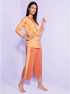 Рубашка с принтом папайи и абрикоса creation L