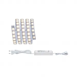 Светодиодная лента MaxLED 500 базовый набор 1,5 м 9 Вт 230/24 В 20 ВА серебристый пластик 1 шт., IP44, плафон 2700K Paulmann, серебристый