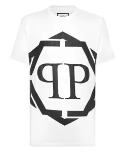 Футболка с круглым вырезом и шестиугольным вырезом Philipp Plein, белый