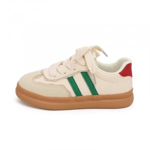 Низкие детские кроссовки для скейтбординга Budding, бежевый/зеленый