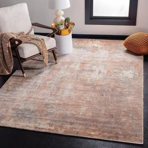 Ковер SAFAVIEH, 244 x 305 см, - коллекция Mirage - большой - Rust & Silver, ручной работы из вискозы и шерсти, идеально для гостиной, спальни, офиса, столовой (MIR338P)