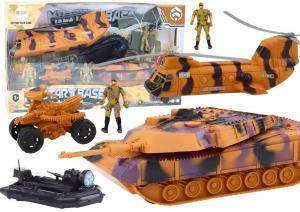 Военный набор Военный танк Вертолет Звуки десантника Lean Toys