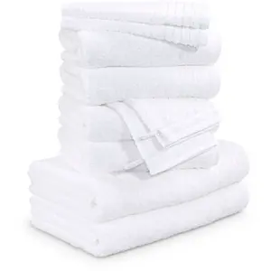 Набор полотенец Möve (10 шт., 2x мочалки 20/15 см - 2x гостевые полотенца 30/50 см - 4x полотенца для рук 50/100 см - 2x банные полотенца 67/140 см), цвет snow