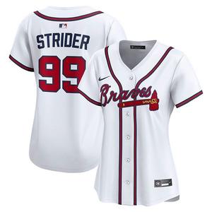 Женская белая домашняя лимитированная джерси Spencer Strider Atlanta Braves Nike