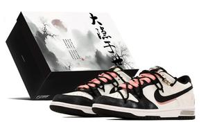 Кроссовки для скейтбординга Dunk Box, Tengtuoda, с противоскользящей и износостойкой подошвой, легкие, с амортизацией, низкие, для детей Nike, черный серый белый