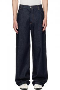 Dries Van Noten Темно-Синие джинсы с карманами