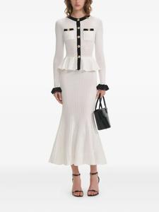 Вязаное платье Self-Portrait, белый