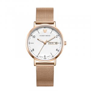 Disney Часы Mickey Quartz Movement Alloy Strap Watch Women's Watch White Dial, MK-11319RG