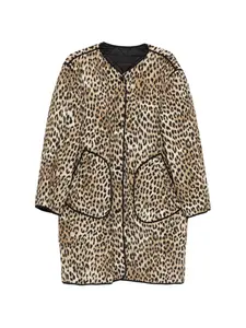 Пальто с леопардовым принтом Nº21, бежевый