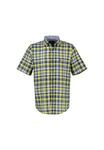 Рубашка в клетку с коротким рукавом структурированного качества Lerros, желтый