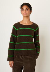 Джемпер American Vintage TOW, Cafe Chine Rayures Trefle/Mottled Dark Brown