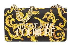 Полиэстеровая сумка, наплечная сумка, маленькая женская сумка-кроссбоди желтого и черного цветов VERSACE JEANS COUTURE, Set (Bag+Dust Bag)