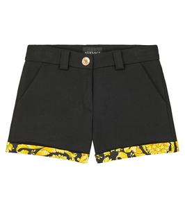 Шорты в стиле барокко Versace Kids, черный