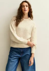Джемпер со спущенными плечами и пышными рукавами New Look, Cream