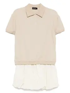 Комплект из рубашки поло и юбки Tout A Coup, бежевый